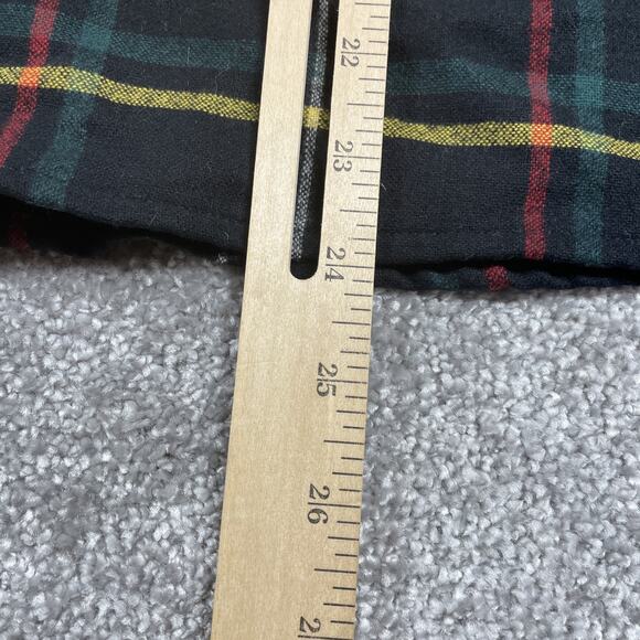 Pendleton Wool Flannel Shirt Womens Small Chunky Buttons Plaid Outdoors Black - Picture 10 of 12